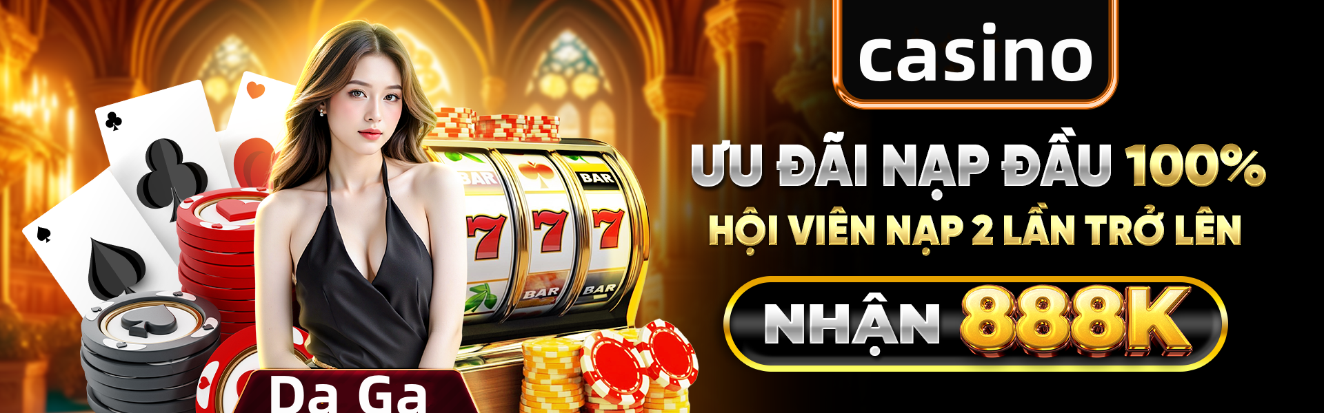 Hình ảnh quảng cáo của daga hiển thị nền tảng và các lợi ích